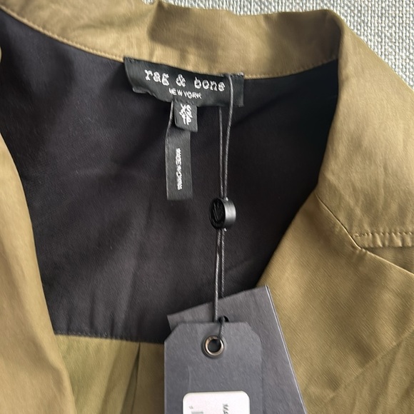 Rag and Bone Mason Shirt Dress Dark Olive Size XS - Picture 10 of 15
